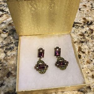 Heidi Daus Vintage Swarovski Crystal Drop Earrings